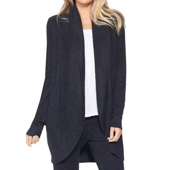 Barefoot dreams bamboo cozychic lite circle open front cardigan size Medium - Picture 1 of 4